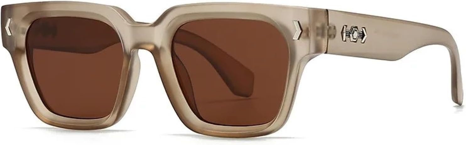 

Модные солнцезащитные очки с заклепками для женщин и мужчин, роскошные, в стиле винтаж, стимпанк, популярные для активного отдыха, с защитой от УФ-излучения UV400 TYUVIVO, Champagne Tea