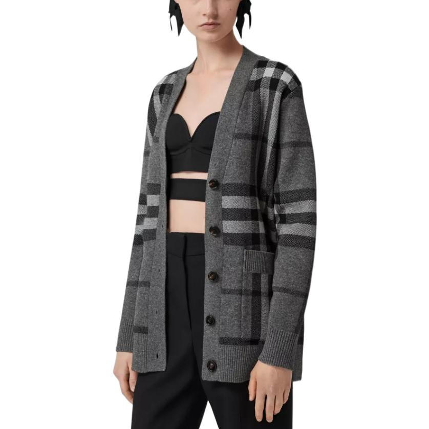 Кардиган женский Burberry кашемировый, серый — фото 4
