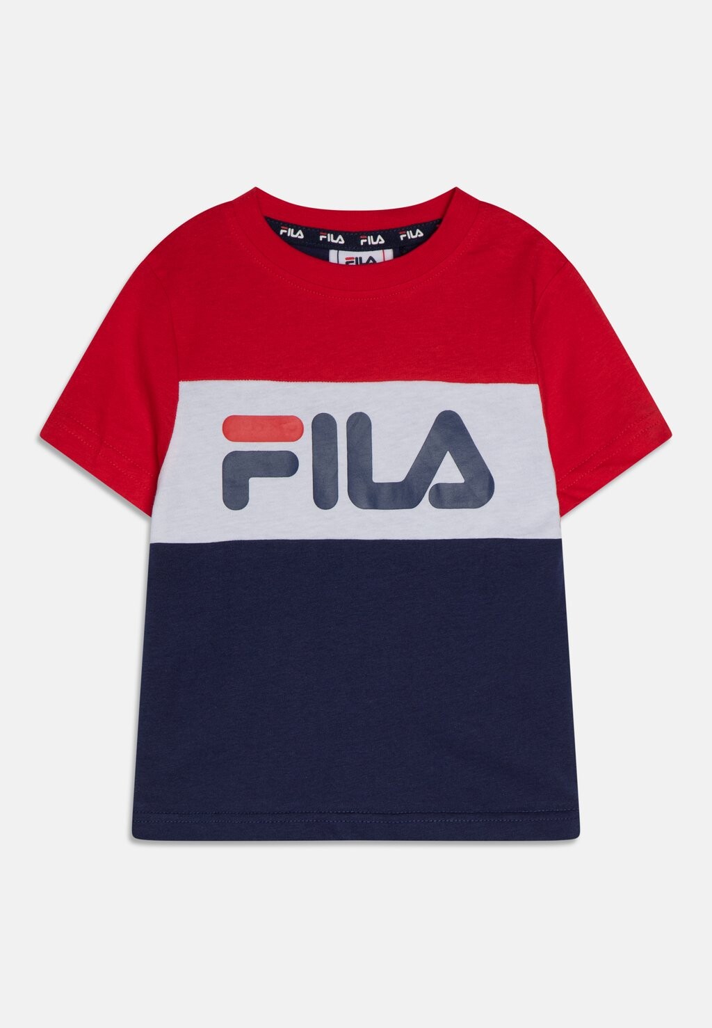 

Футболка с принтом Balimo Blocked Tee Unisex Fila, цвет medieval blue/true red/bright white