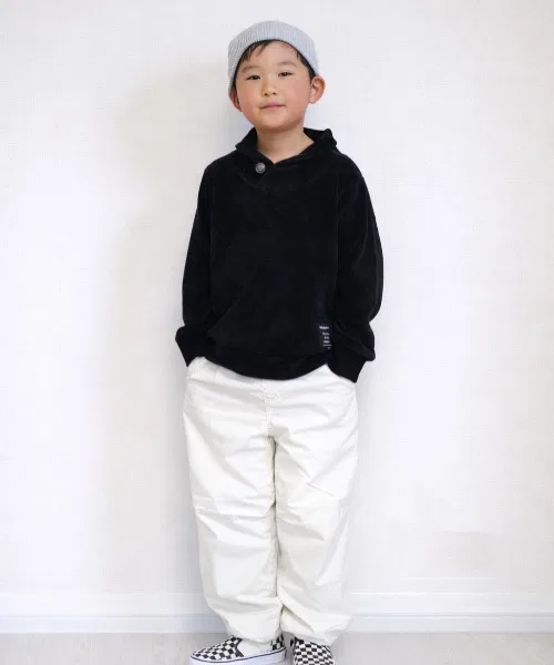 Пуловер с шальным воротником и кончо, ikka, детский, чёрный — фото 2