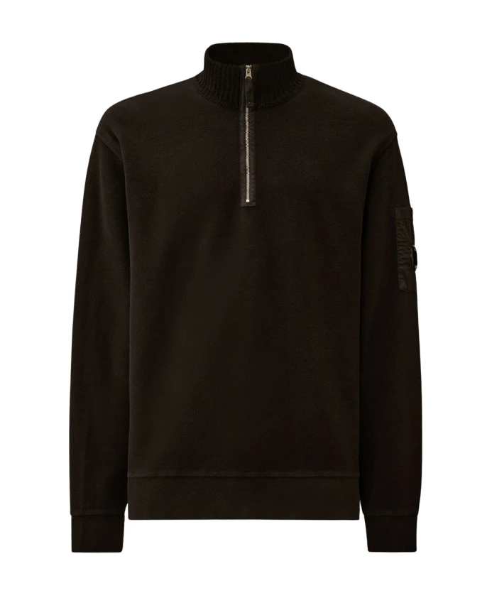 

Толстовка с воротником-поло и застежкой-молнией до середины груди C.P. Company, черный