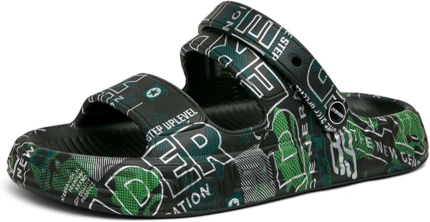 

Мужские летние сандалии-тапочки для пары, с высокой эластичностью EVA, мягкие, легкие, удобные, дышащие, против скольжения, прочные, с толстой подошвой Uangli, черный