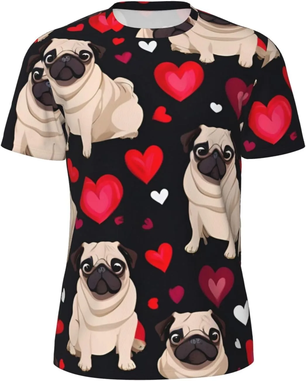 

Футболка мужская летняя с принтом Pug, легкая и дышащая SDFHU