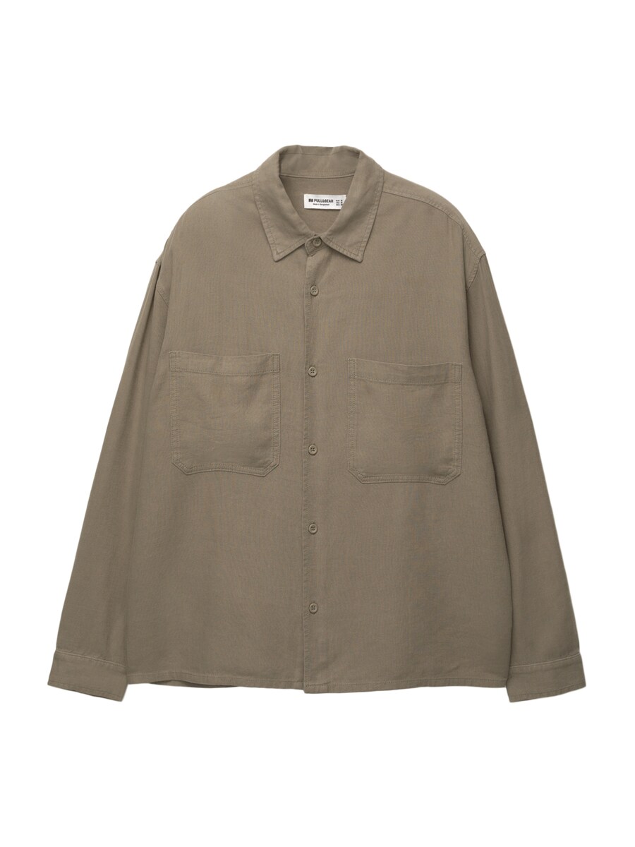 

Рубашка на пуговицах Comfort fit Pull&Bear, цвет Muddy colored