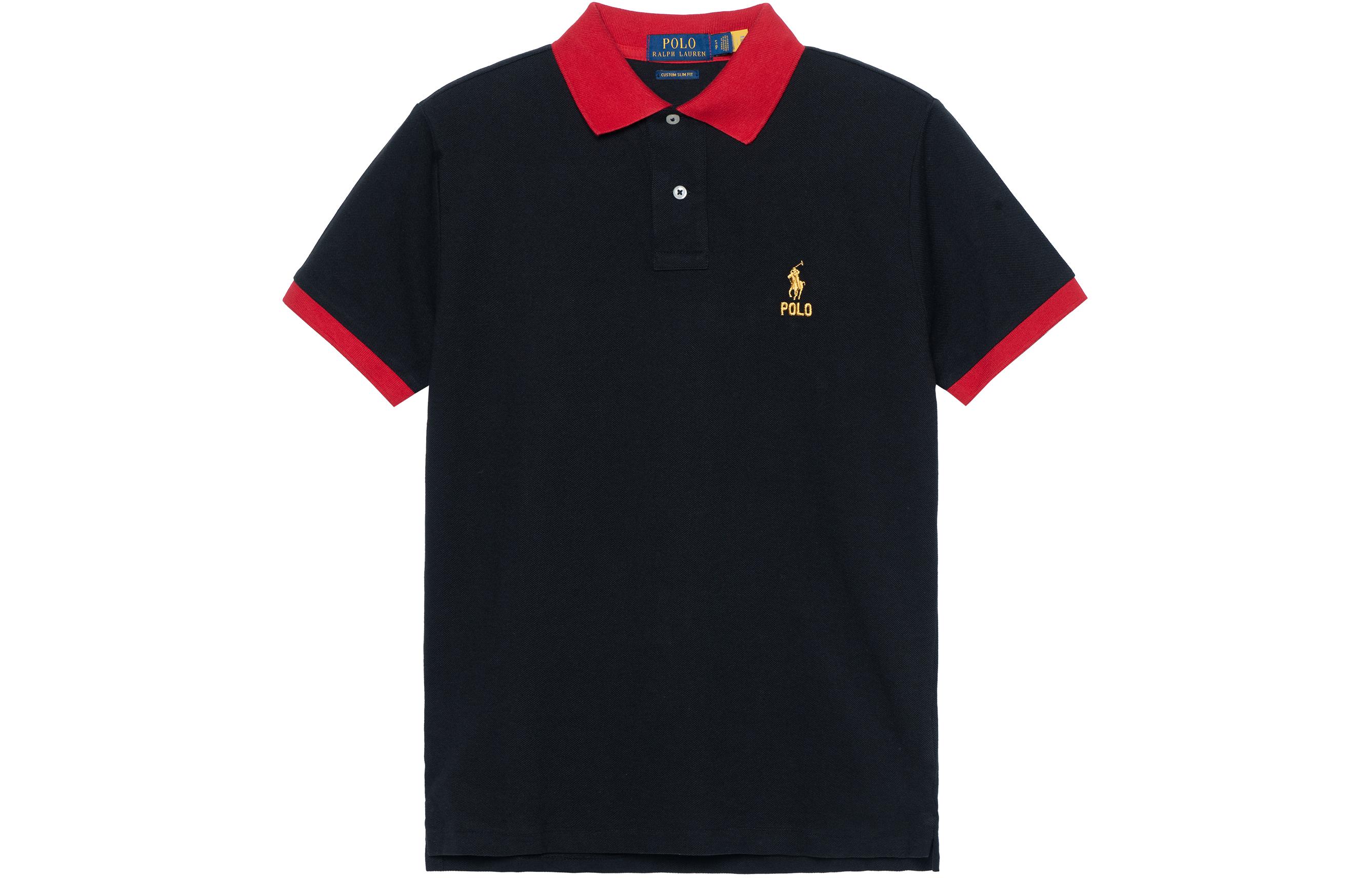 Поло с вышитым логотипом Polo Ralph Lauren, черный — фото 3