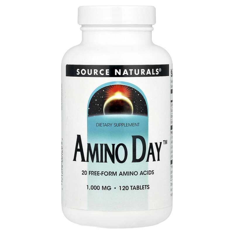 

Source Naturals, Amino Day, 1 000 мг, 120 таблеток