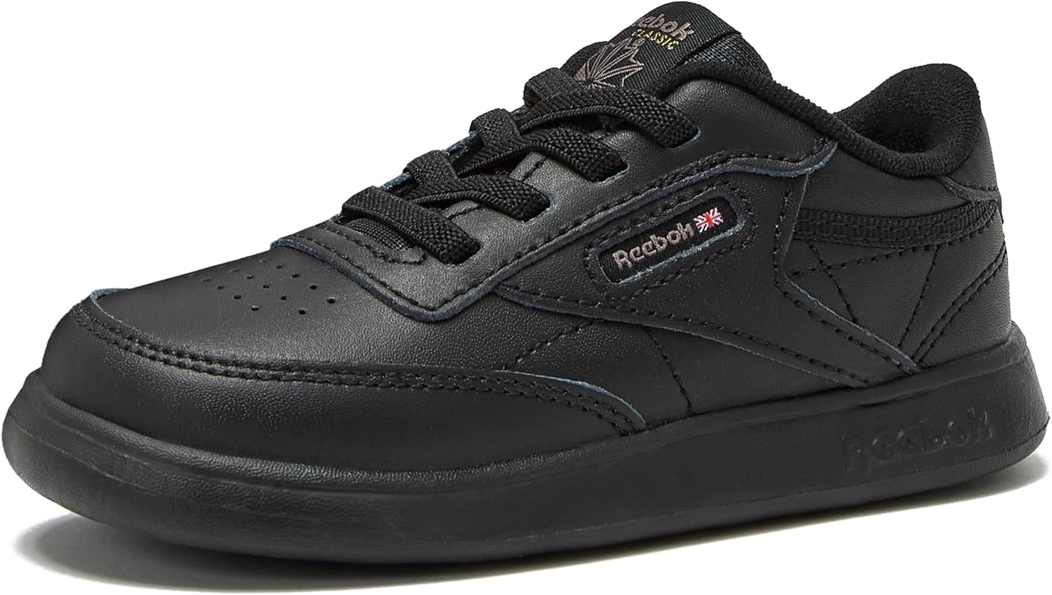 Кроссовки Reebok Club C для девочек и мальчиков, унисекс, для малышей, детей младшего или старшего возраста, черный