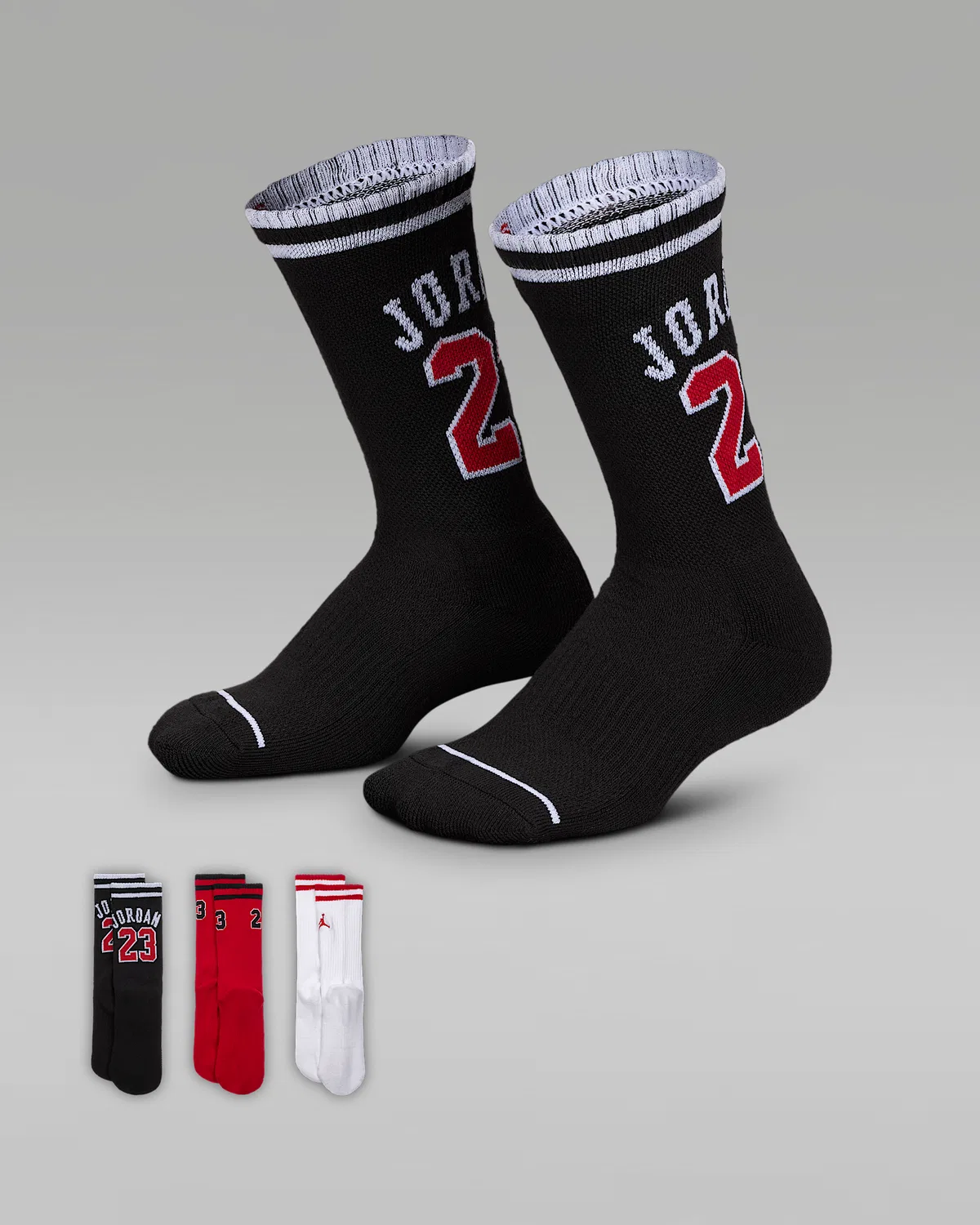 Детские носки Varsity Jersey Crew (3 пары) Jordan, Black