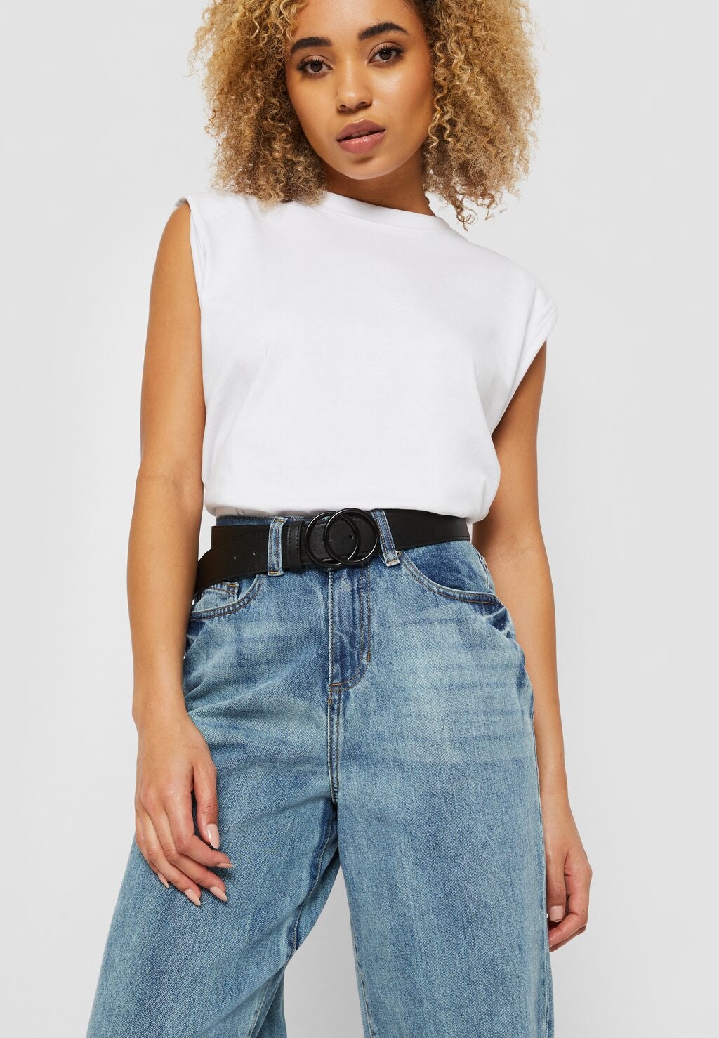 

Ремень Accessoires Coloured Ring Buckle Urban Classics, черный