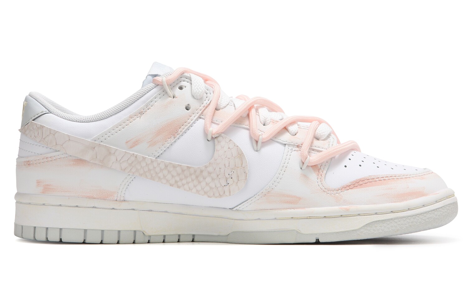 

Кроссовки Nike Dunk Skateboard Shoes Women's Low-Top White Gray Pink