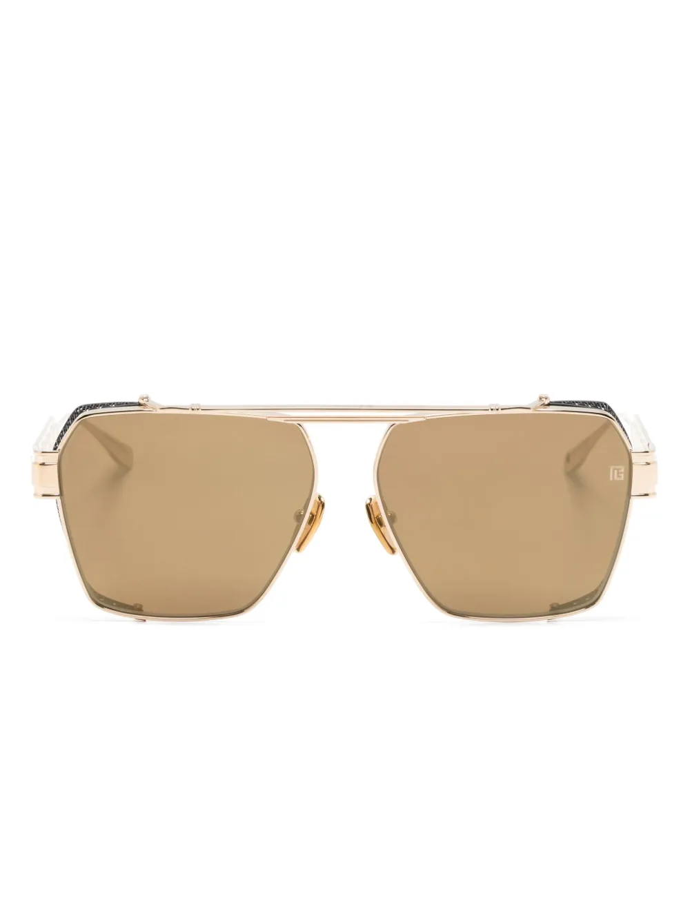 

Солнцезащитные очки-пилоты Balmain Eyewear, золотой