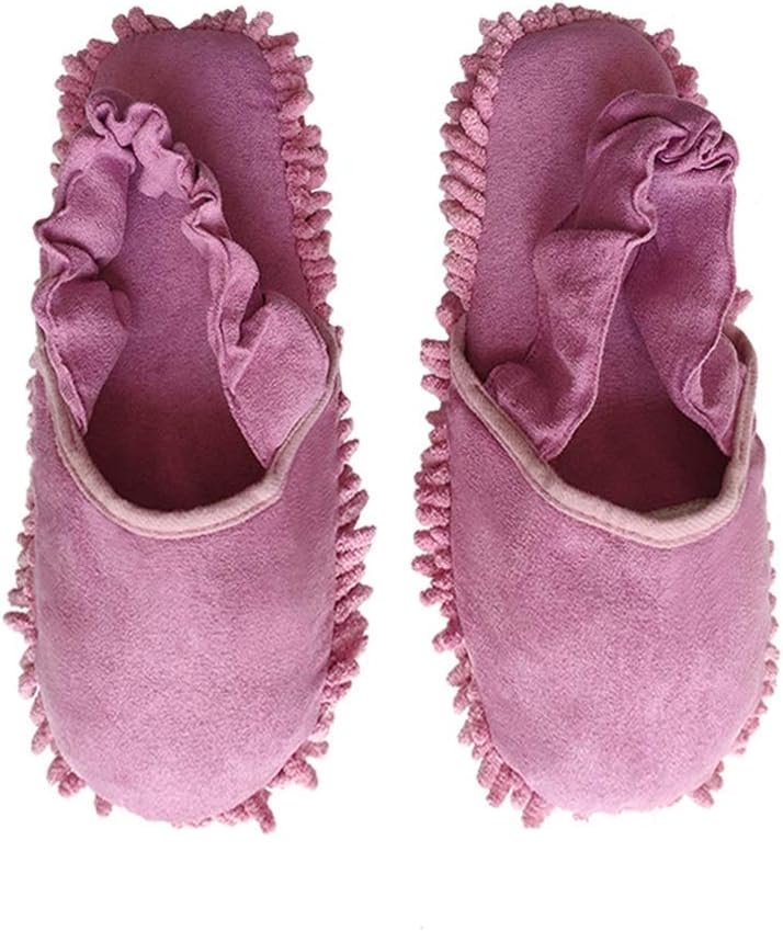 

Женские тапочки с пенной вставкой, домашние тапочки для мужчин, домашние абсорбирующие тапочки из шенилла, тихие тапочки для подметания и мытья полов, зимние теплые удобные сандалии Khuy, фиолетовый