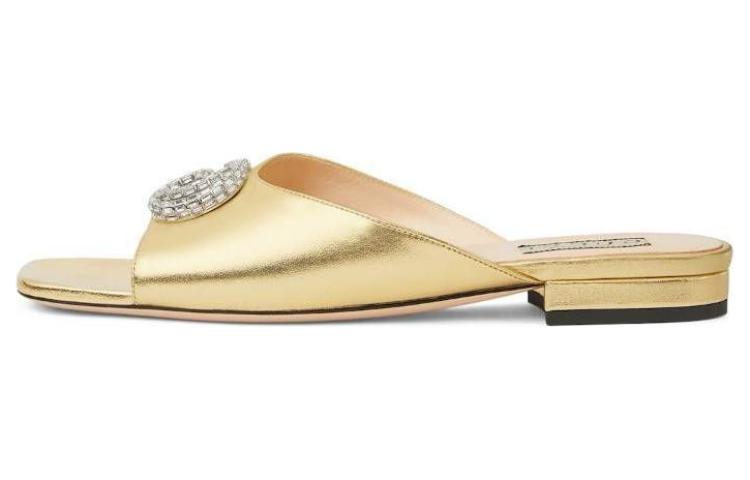 GUCCI Сланцы Harlow Slide женские Gold
