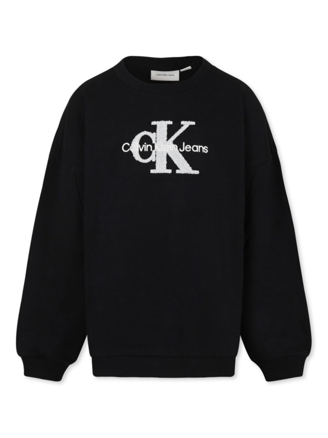 

Свитер с вышитым логотипом Calvin Klein Kids, черный