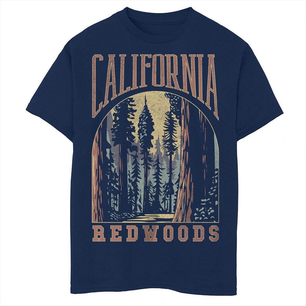 

Футболка с рисунком California Redwoods Forest Trees для мальчиков 8–20 лет Licensed Character, темно-синий