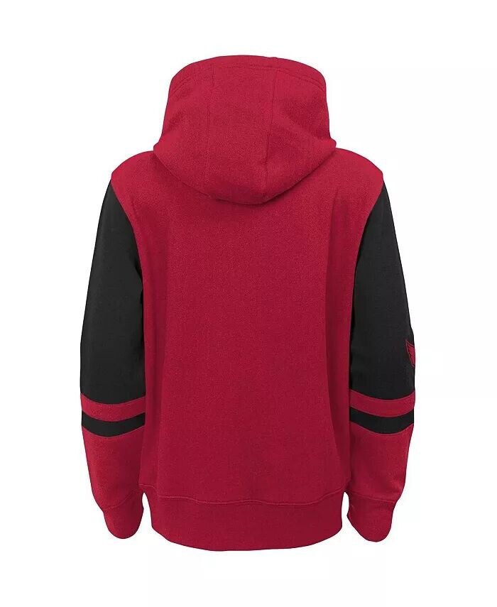 Толстовка с цветными блоками и молнией во всю длину Big Boys Cardinal Arizona Cardinals Outerstuff, красный — фото 3