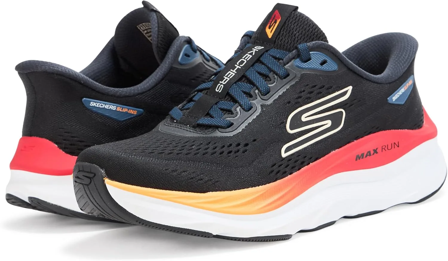 Мужские кроссовки Skechers Max Run Hands Free без шнурков, черный — фото 3