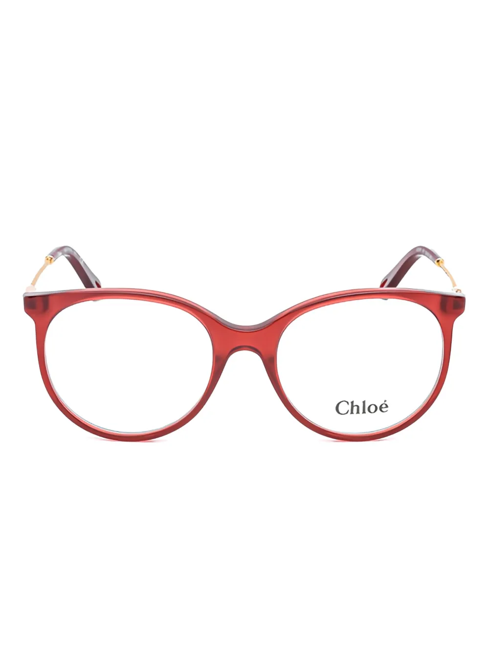 

Очки в круглой оправе Chloé, красный
