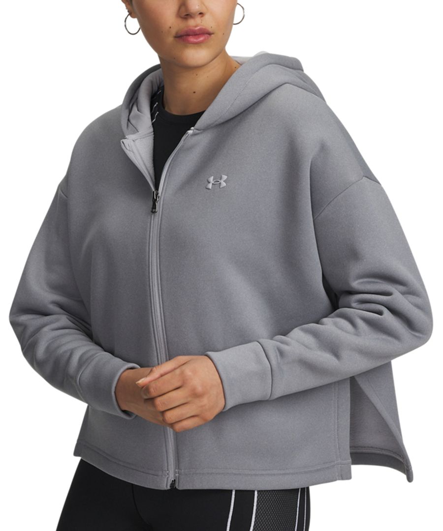 

Женская толстовка Armour Fleece на молнии с капюшоном Under Armour, Mod Gray Full Heather