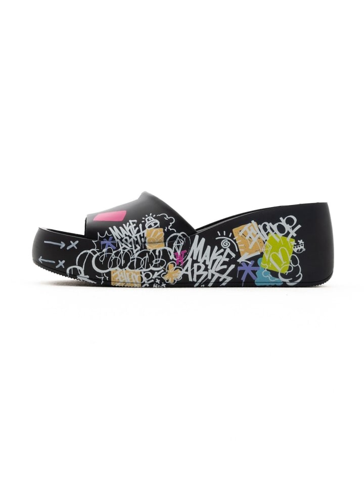 

Сандалии CESARE GASPARI Plateau Slipper aus Leder, черный