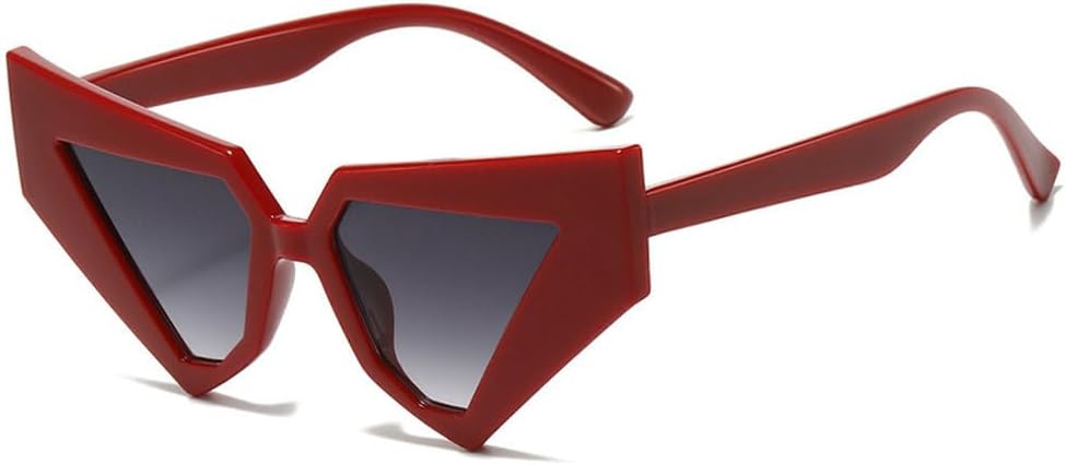 

Винтажные солнцезащитные очки «кошачий глаз» черного цвета для женщин, модные, роскошные, в стиле ретро, ​​персонализированные, с защитой от УФ-излучения UV400 TKKTLLT, Red-gray