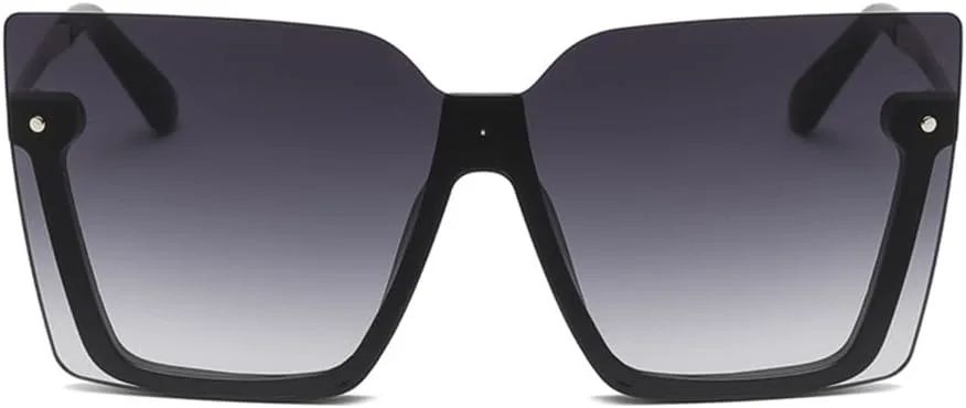 

Большие солнцезащитные очки для женщин в винтажном стиле, ретро, ​​большие солнцезащитные очки с защитой от УФ-излучения UV400, без оправы HDUBFY, Gold Brown