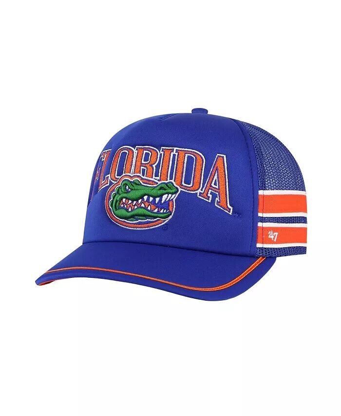 

Мужская регулируемая шляпа Royal Florida Gators Trucker с боковой полосой '47 Brand, синий