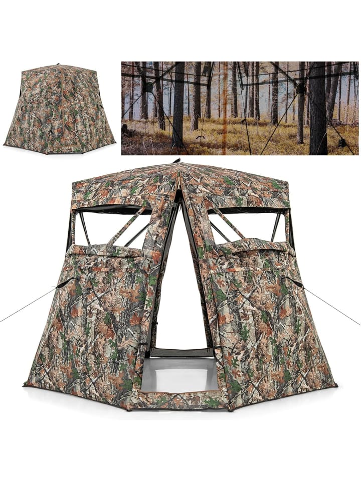 

COSTWAY Охотничья палатка на 2-3 человека, коричневого цвета