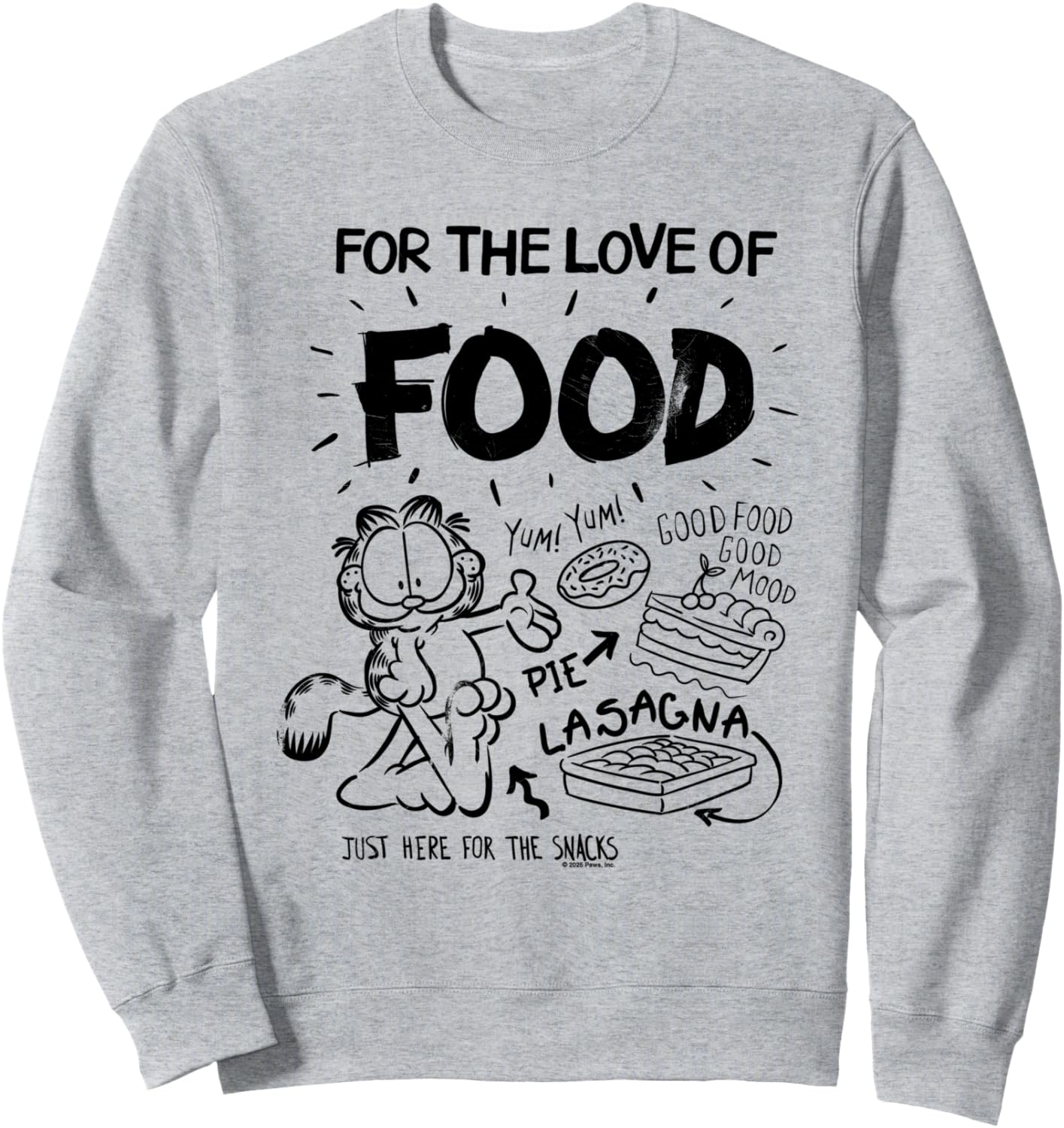 

Толстовка с капюшоном Garfield For The Love Of Hood, серая