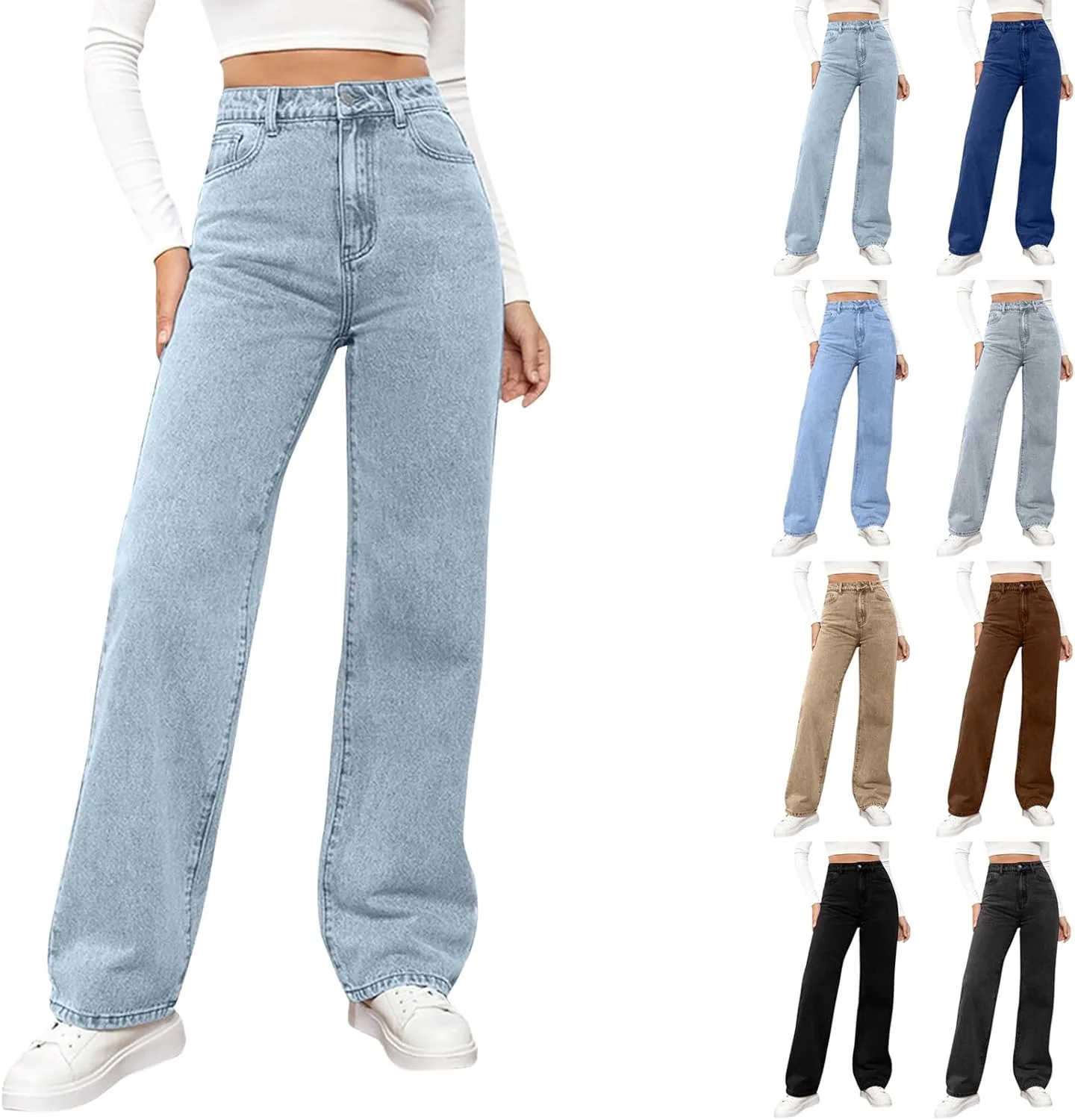 

Женские джинсы Wide Leg High Waisted Baggy в стиле Y2K Slakkenreis