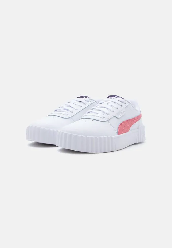 Детские туфли унисекс carina 3.0 jr Puma, White/Wild Pink — фото 2