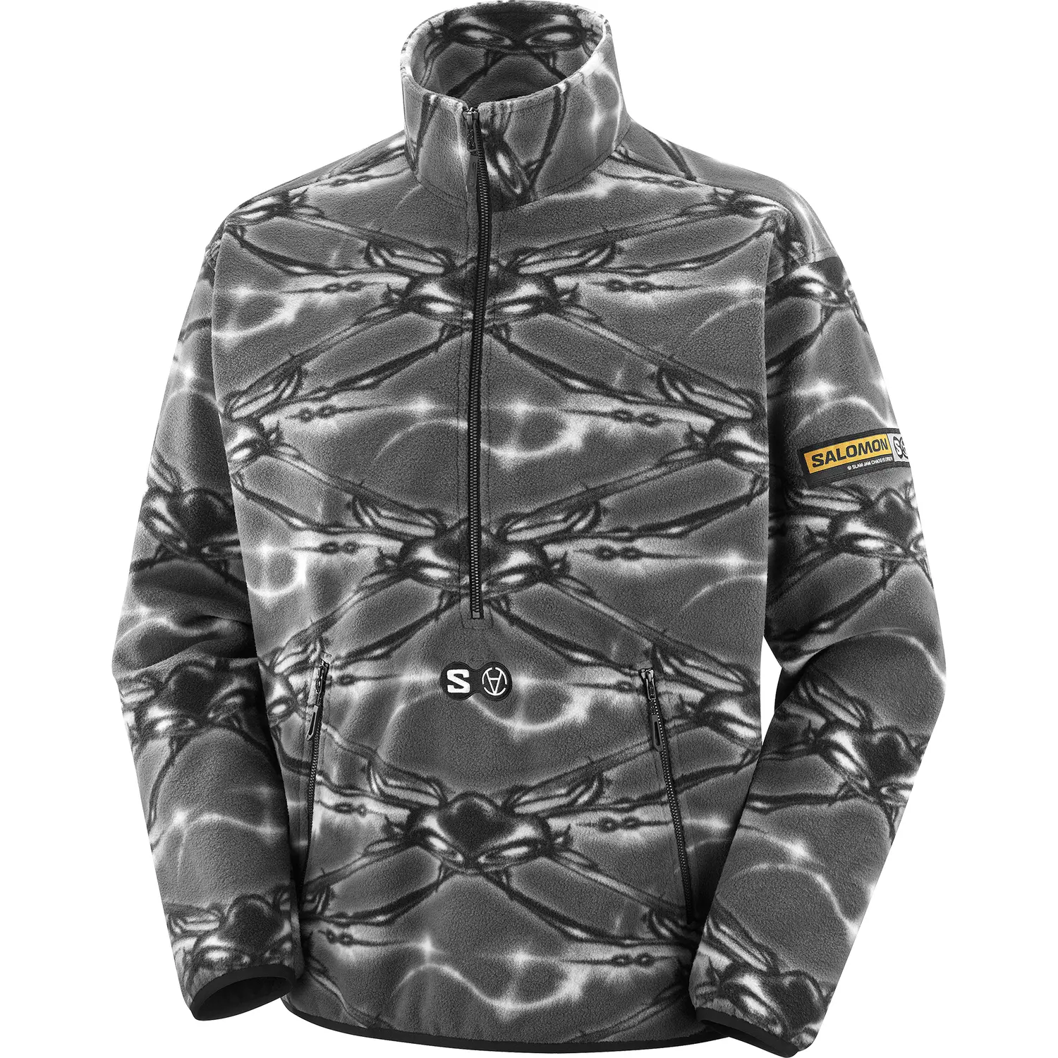 

X SLAM JAM FW25 Бархатное пальто унисекс Salomon, серый