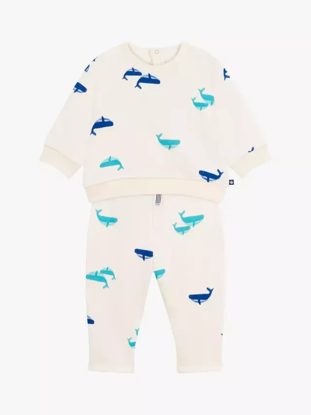 Пижама с принтом Детеныш кита, молочный/разноцветный Petit Bateau — фото 3