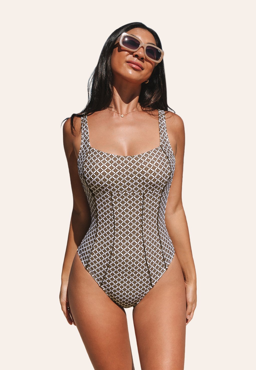 

Купальник CAPTIVATING GEOMETRIC Cupshe, коричневый