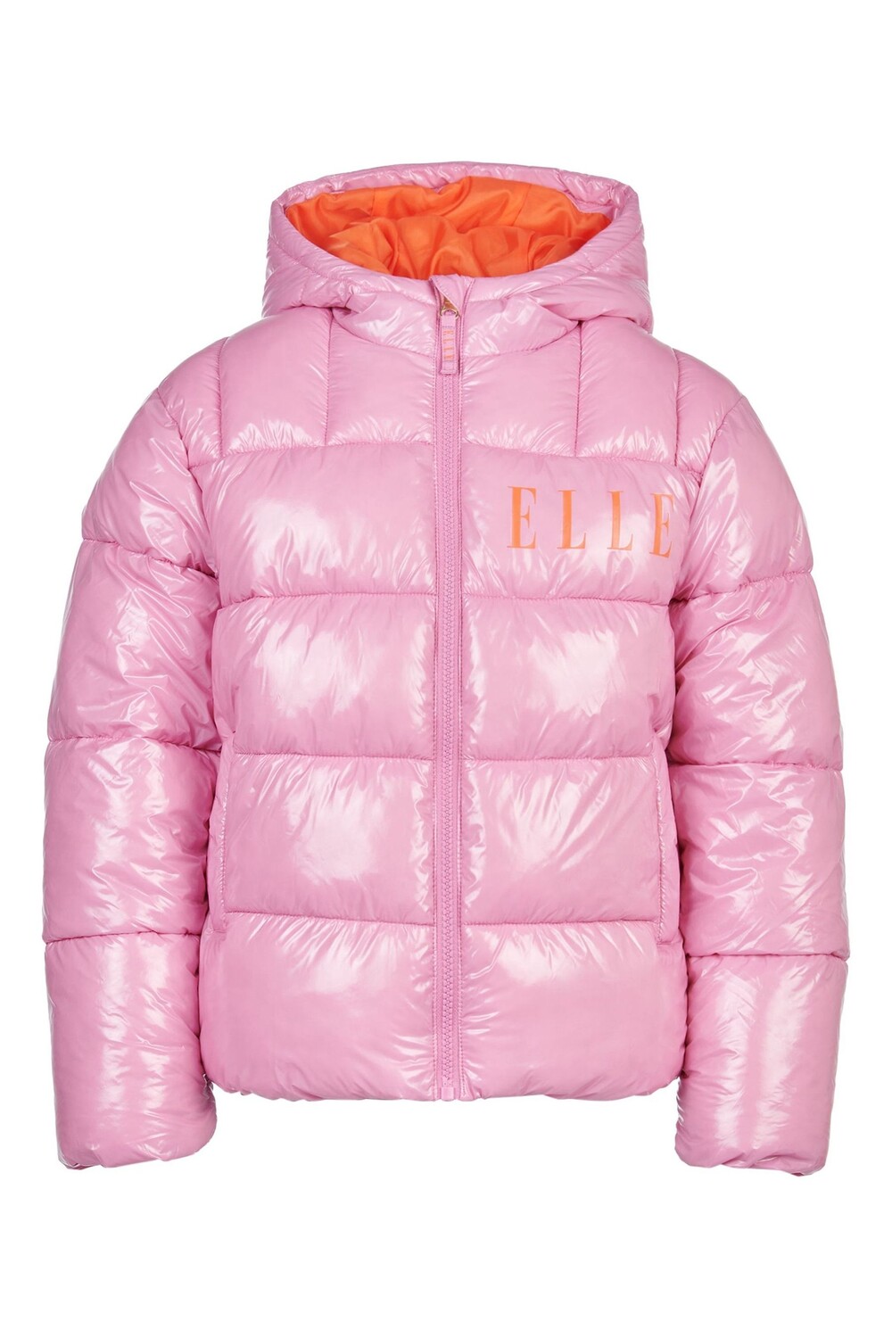 

Пуховик с логотипом Elle, розовый