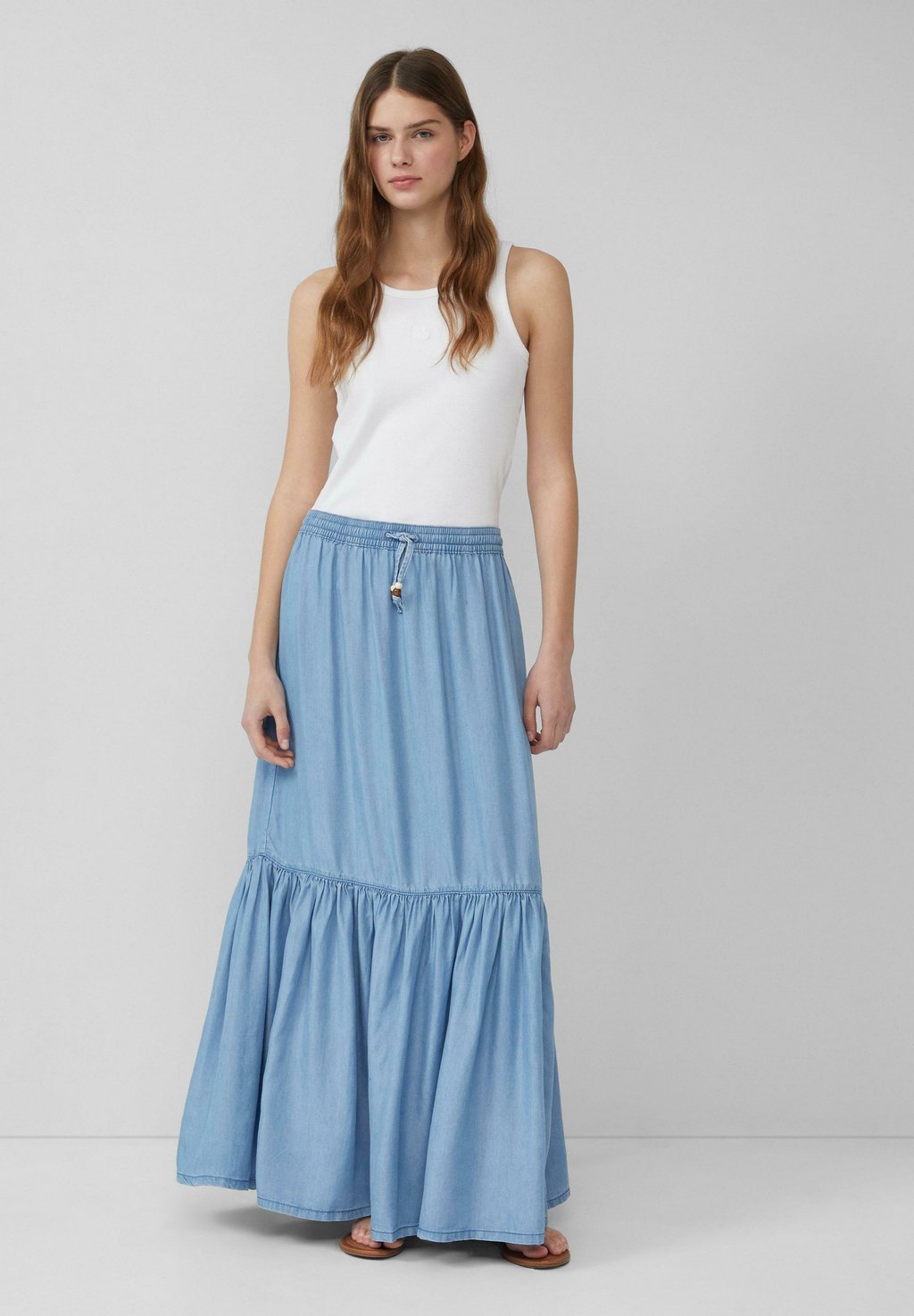 

Джинсовая юбка FLIESSENDER AUS - Maxi skirt s.Oliver, синий