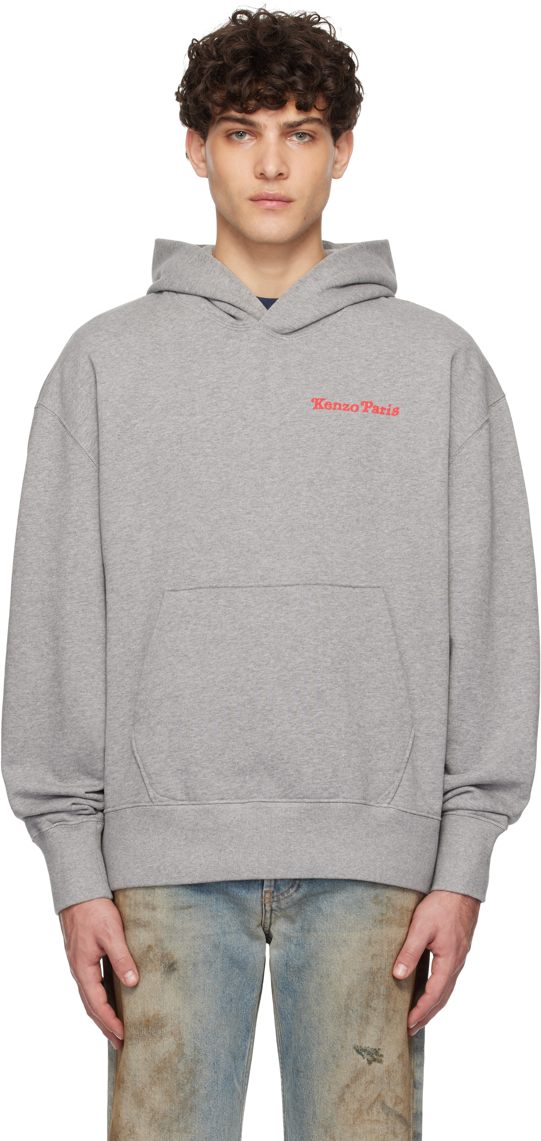

Серая толстовка Paris VERDY Edition Oversize с капюшоном Kenzo