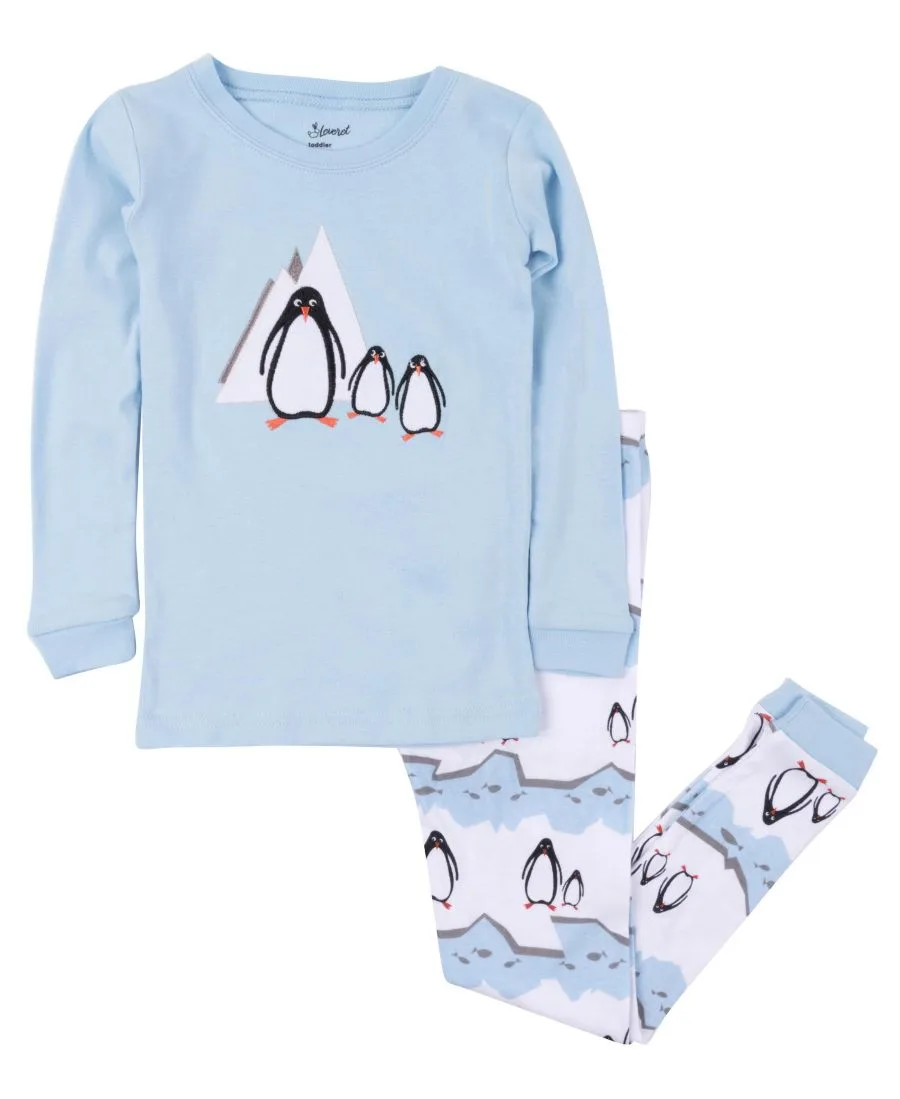 Детская хлопковая пижама из двух частей для праздника Leveret, Penguin