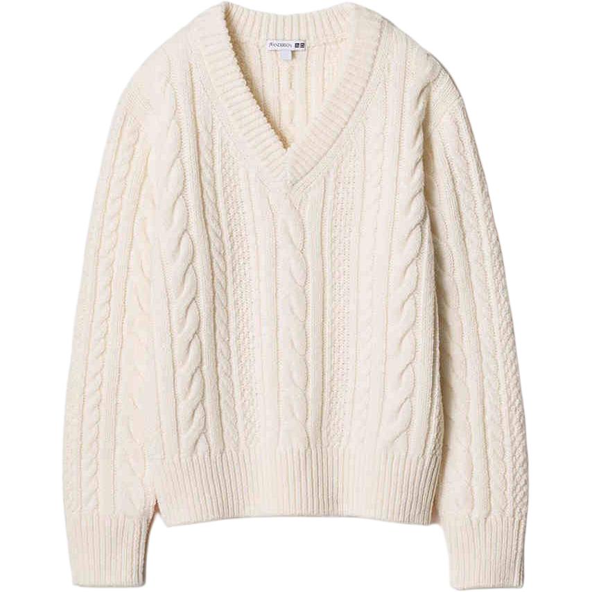 Jw Anderson X JWANDERSON совместный трикотаж для женщин UNIQLO, айвори — фото 3