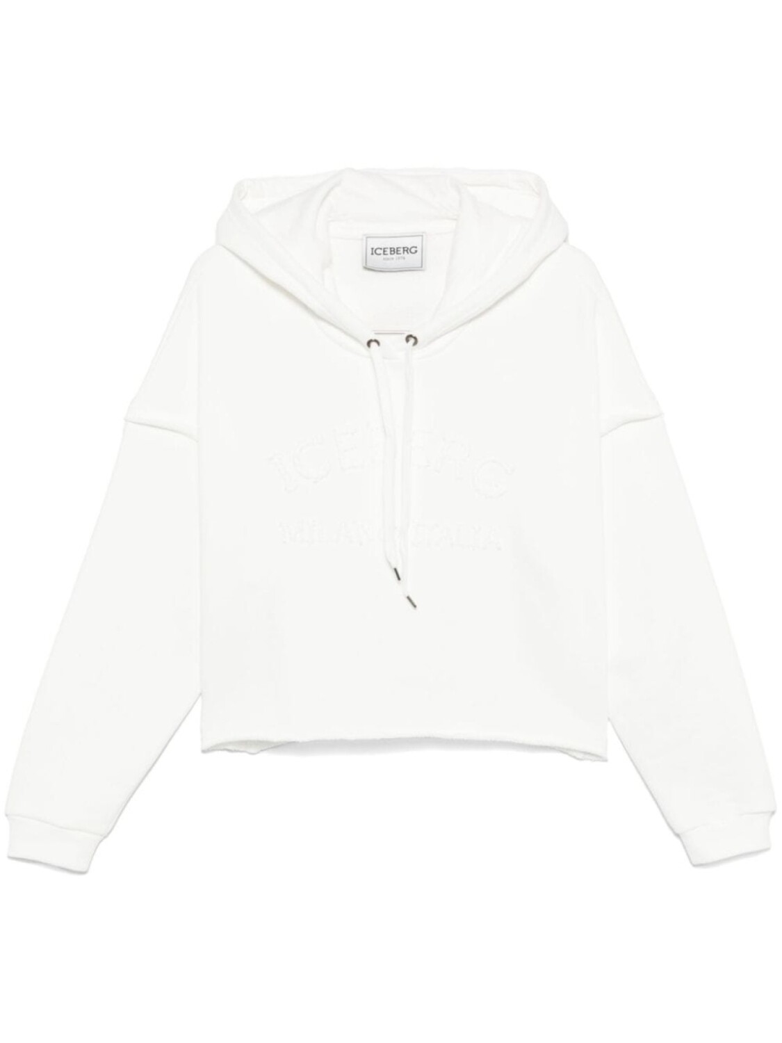 

Укороченная толстовка с капюшоном Iceberg, белый