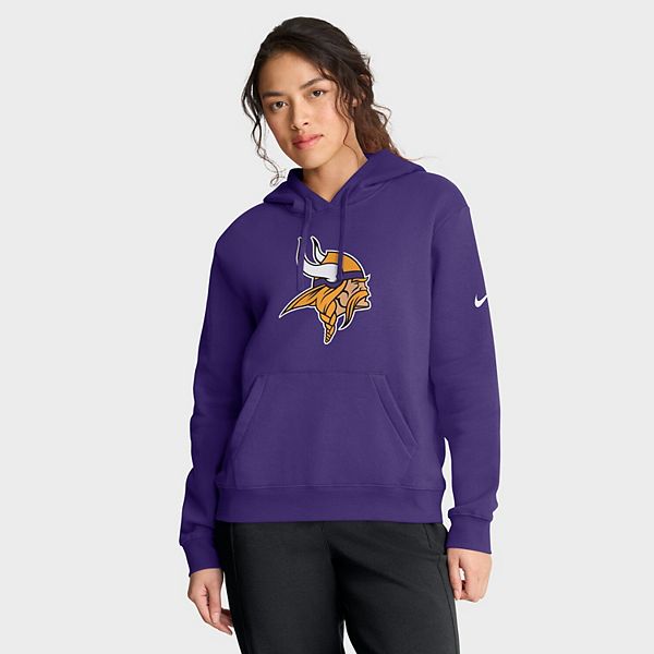 Женская фиолетовая толстовка Minnesota Vikings Club Fleece с капюшоном Nike