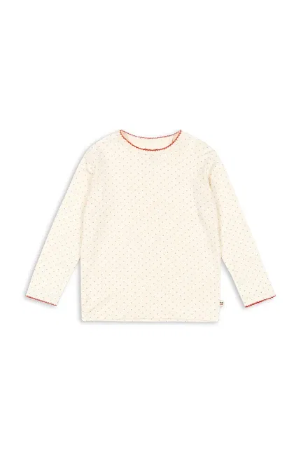 Лонгслив детский с длинным рукавом MIMMI MODAL BLOUSE Konges Sløjd, бежевый