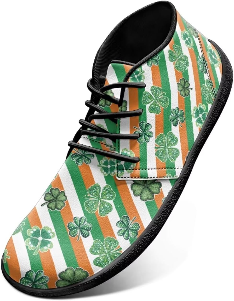 

Мужские кроссовки Jeiento Barefoot Shoes St. Patrick's - удобные прогулочные кроссовки с широким носком для мужчин, St. Patrick's Day Stripe