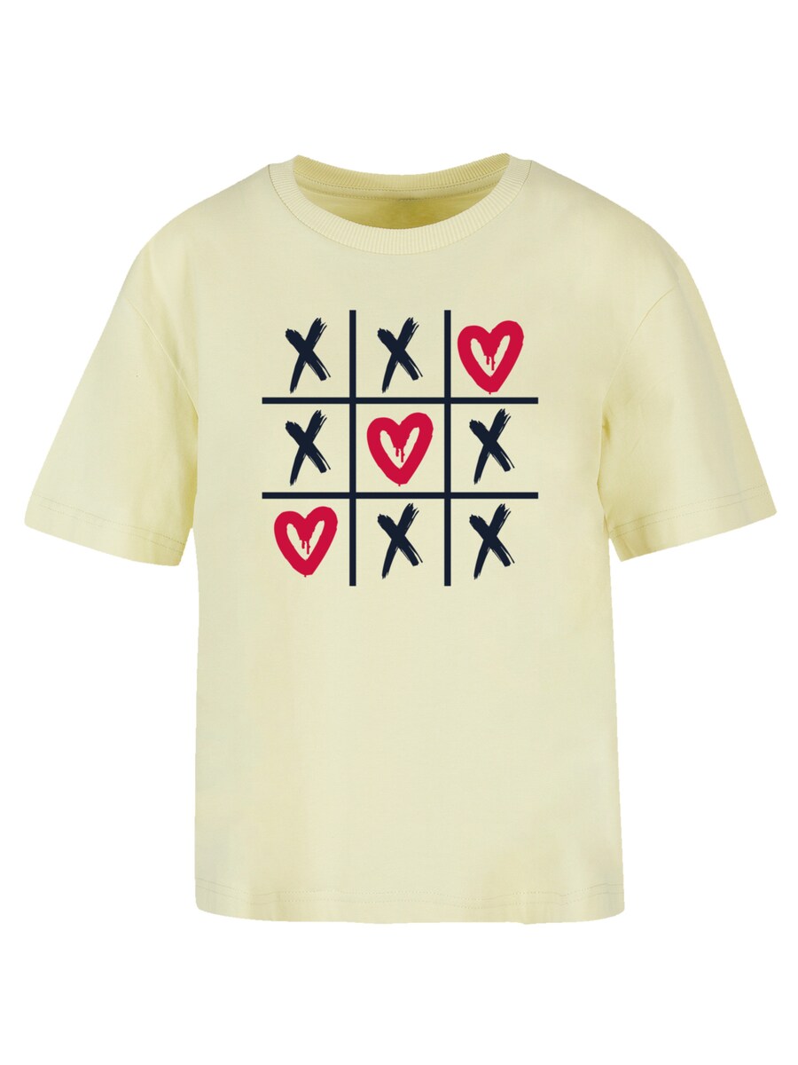 

Футболка F4NT4STIC Valentinstag Herz Tic Tac Toe, Yellow