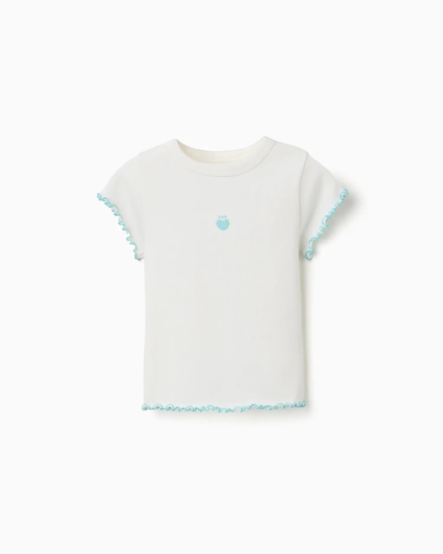 Детская футболка с кружевными деталями Zippy, бежевый