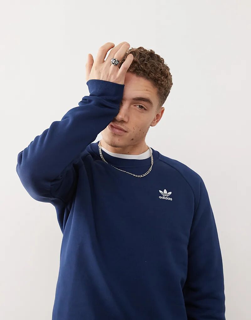

Толстовка Trefoil Essentials темно-синего цвета adidas Originals