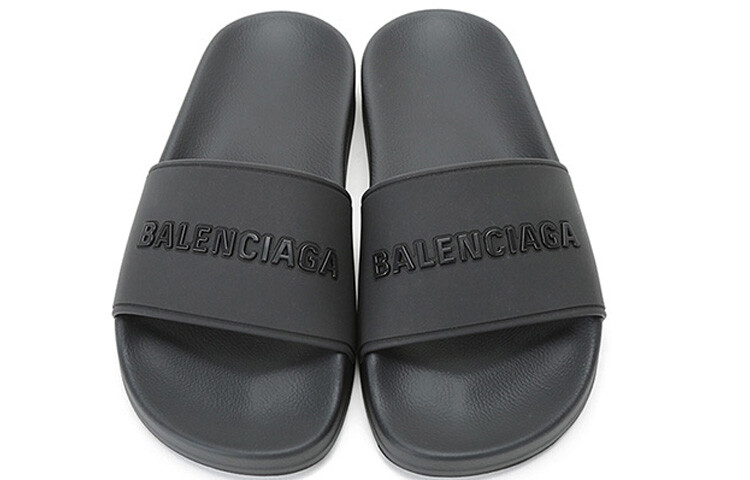 Balenciaga шлепанцы для бассейна двойные черные (женские) — фото 4