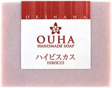 Мыло для лица ручной работы Окинава с гибискусом, Okinawa Turmeric Sales, 3 шт. по 100 г, увлажняющее