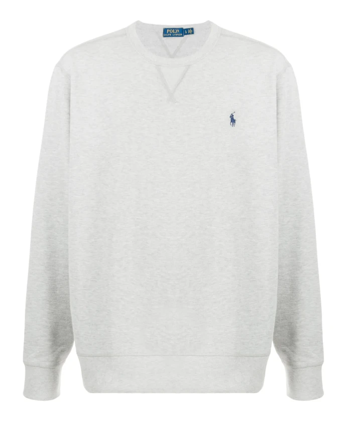 

Флисовый свитер с круглым вырезом Ralph Lauren, серый