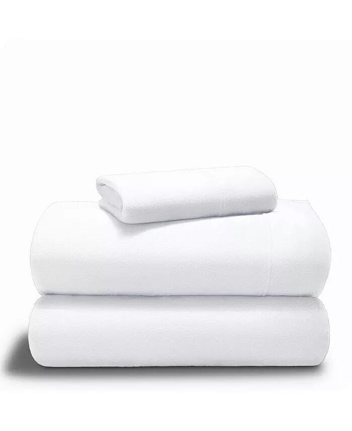 

Комплект простыней из микроплюша из флиса Twin XL Bare Home, белый